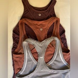 Lululemon Tank Top bundle sz 4 Swiftly Tech Crop, Cool Racerback, Deep Stretch